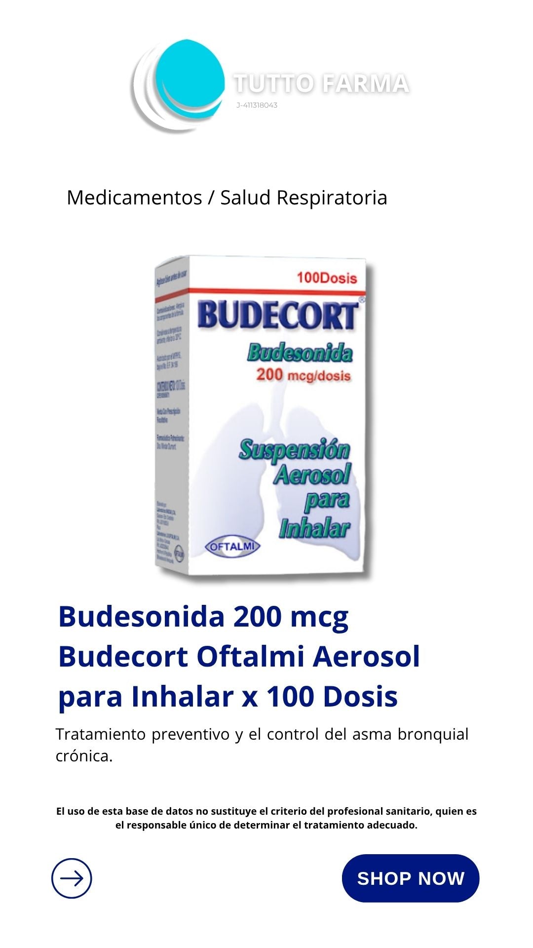 BUDECORT AEROSOL X200MCG X 100 DOSIS