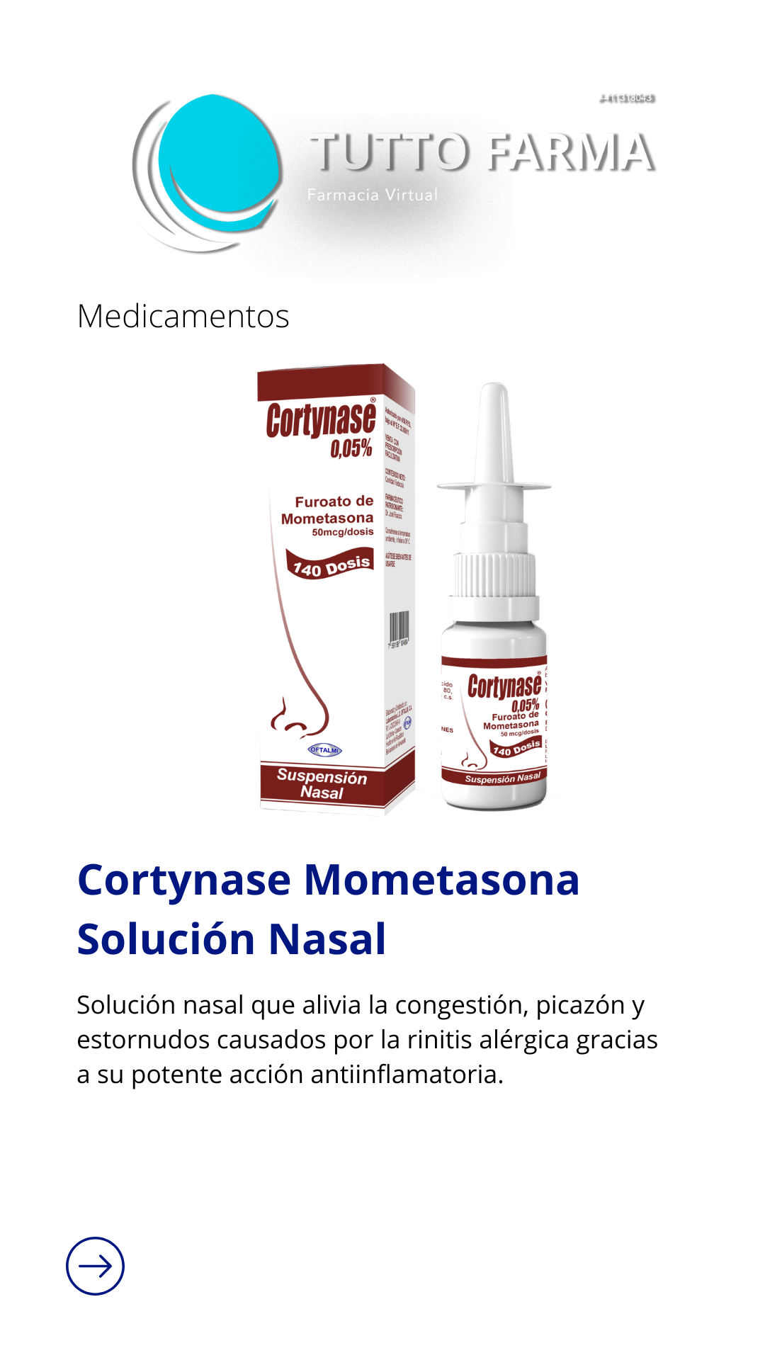 CORTYNASE SUSP. NASAL 140D (E)