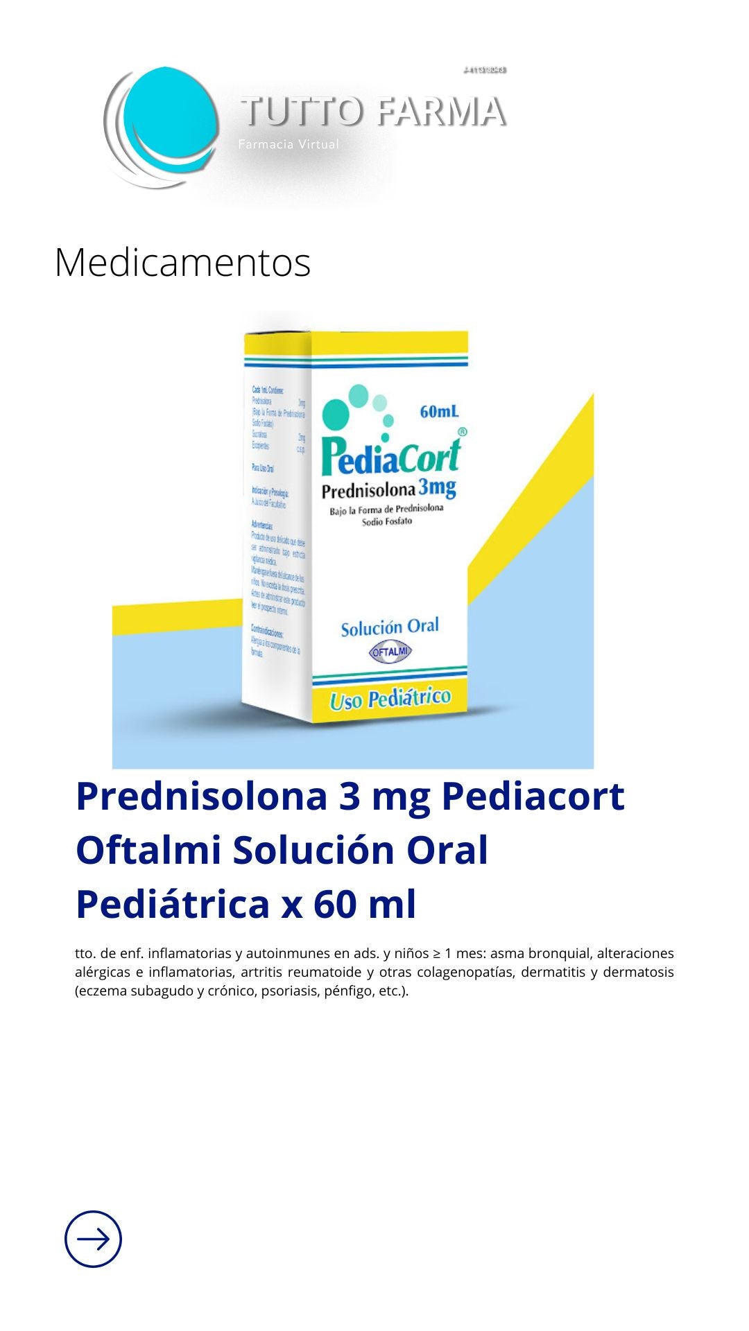PEDIACORT 3MGSOL ORAL OFTALMI (E)
