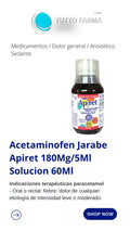 APIRET SOLUCIÓN PEDIÁTRICA 180 MG/5ML X60ML PARACETAMOL-ACETAMINOFÉN