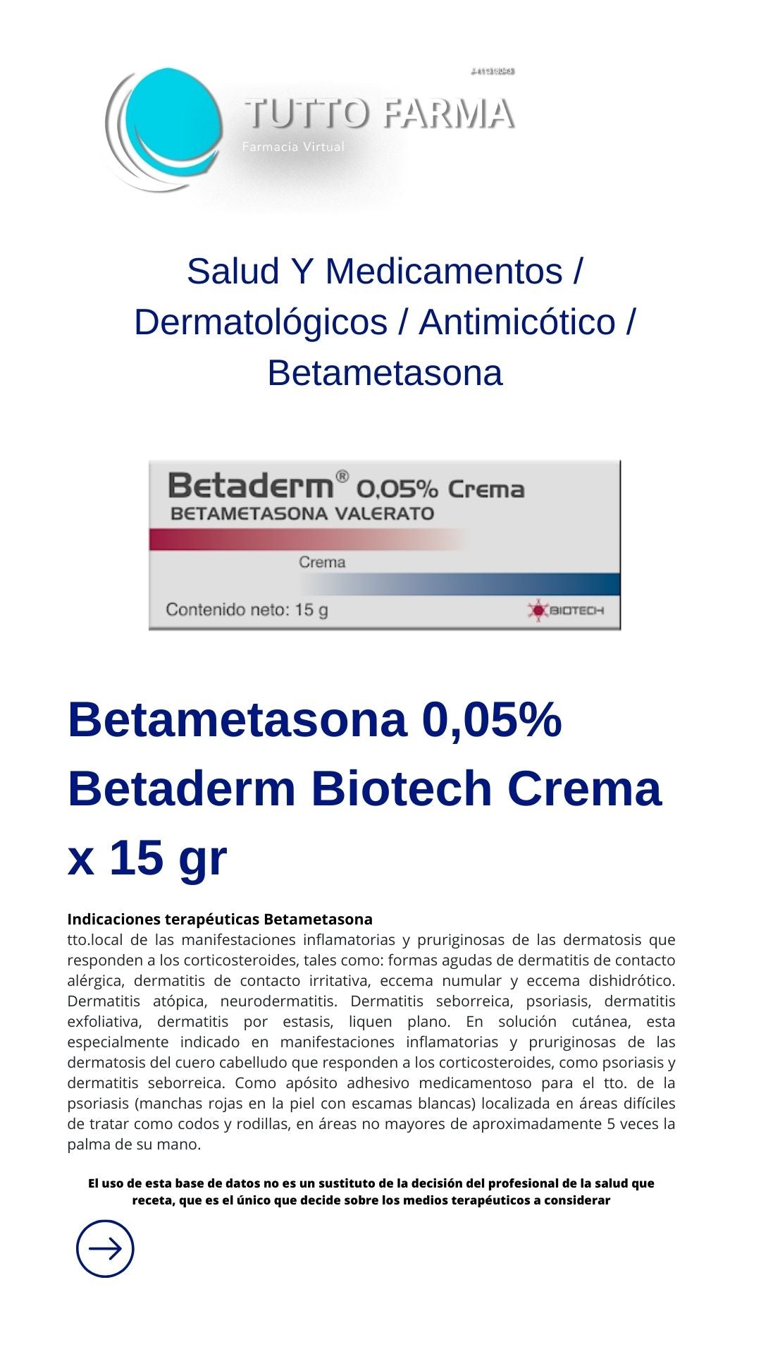 BETADERM 0.05% x 15g (BETAMETASONA)