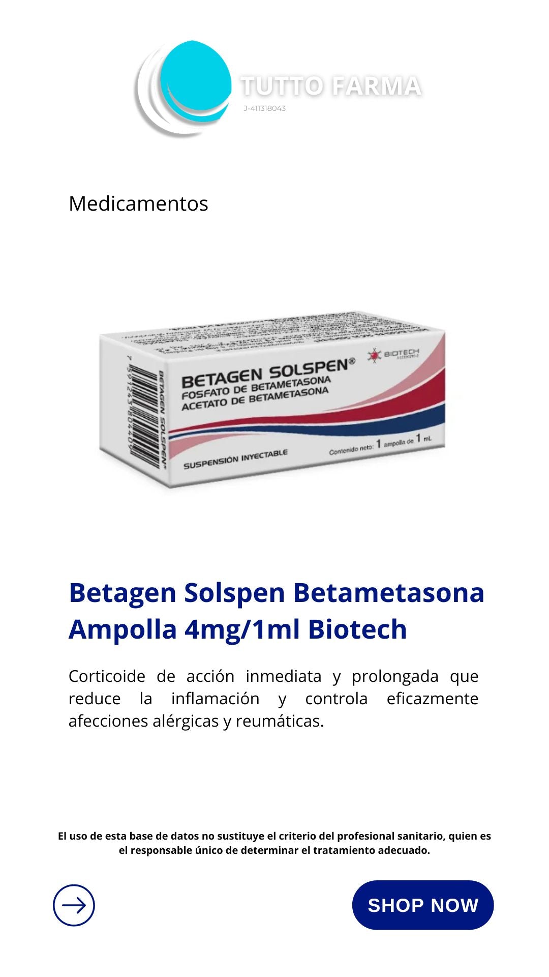 BETARGEN SOLPESN 1 ML 1AMPL