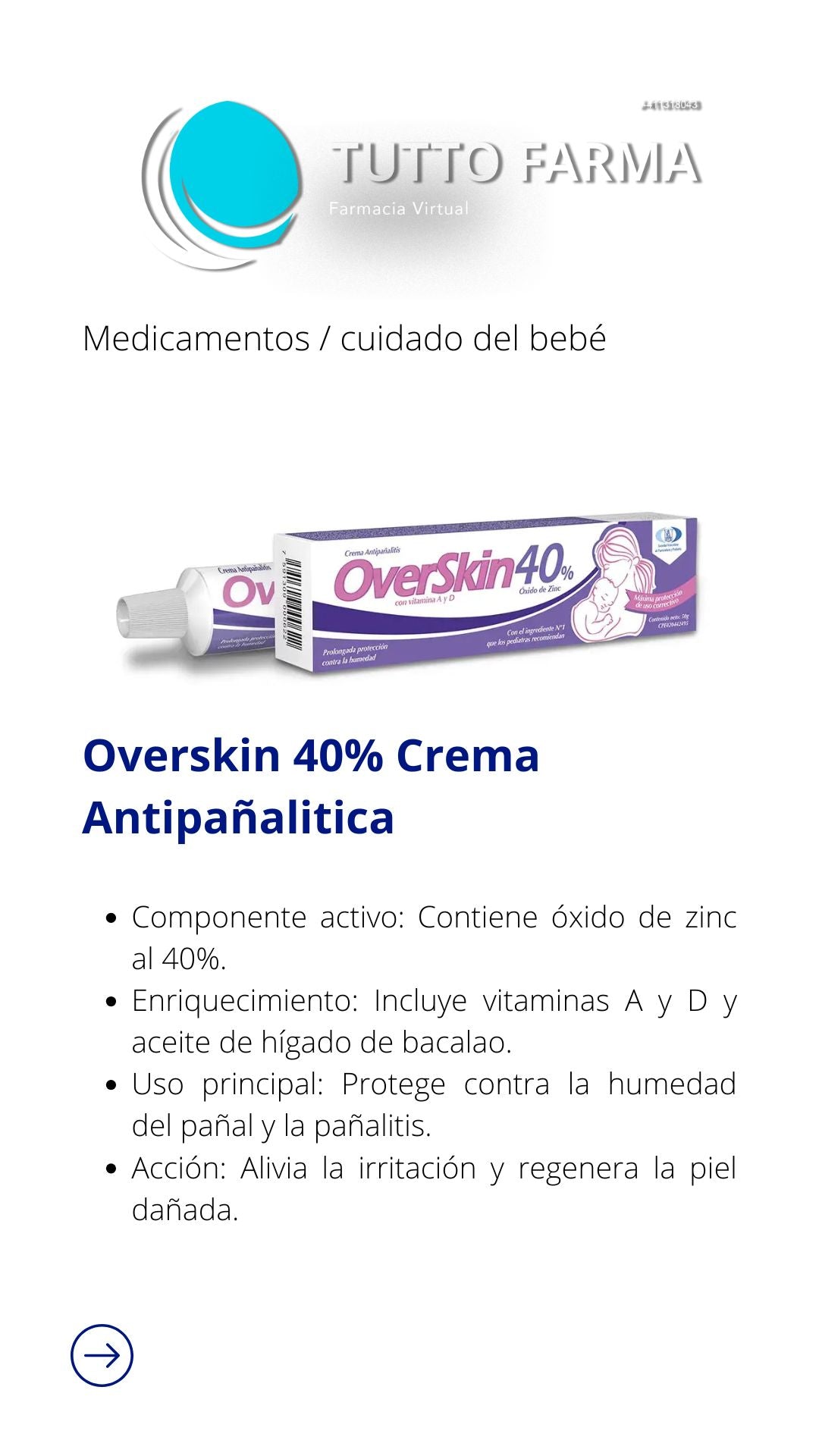 CREMA OVERSKIN 40% 50GR
