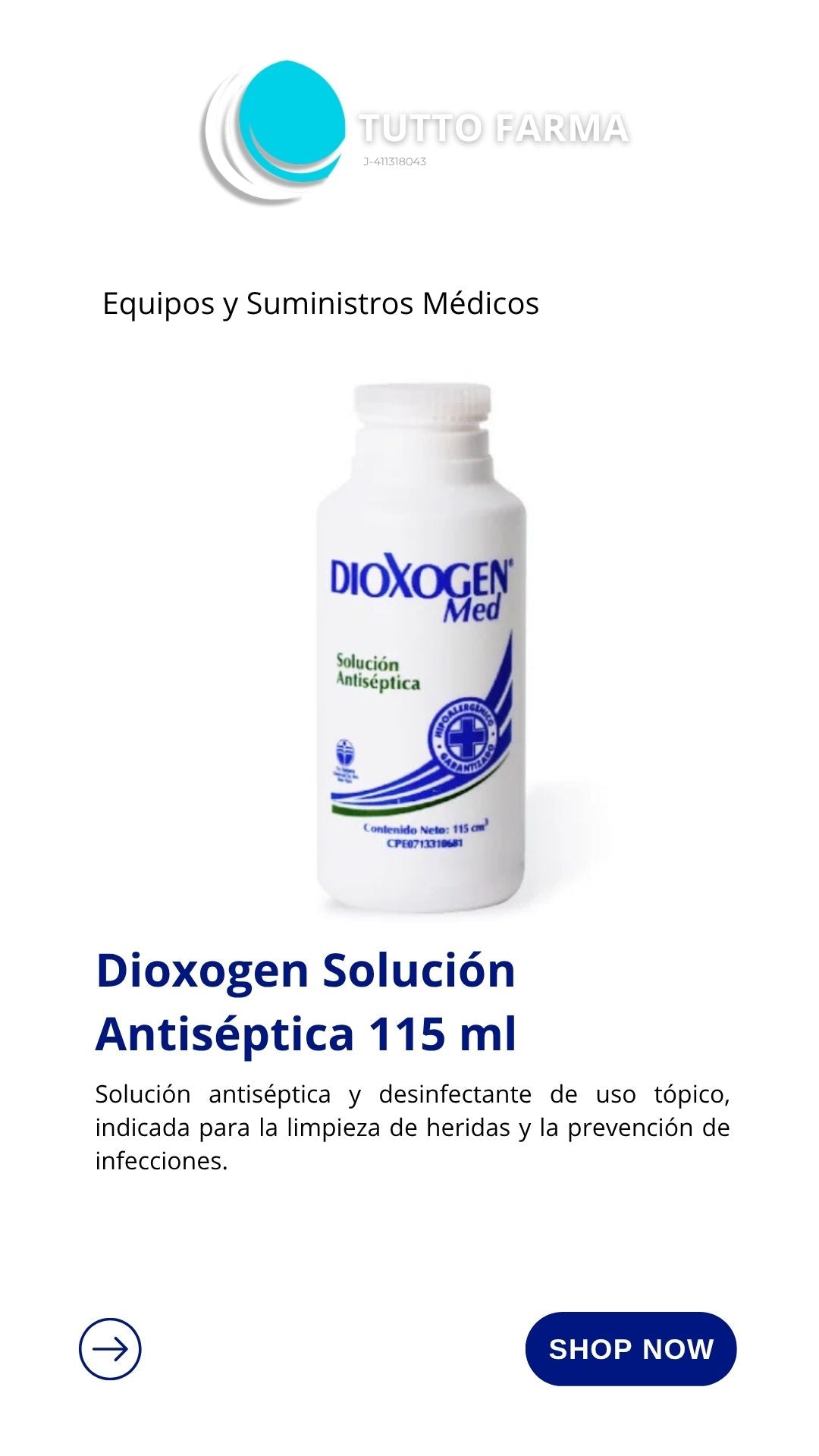 SOLUC. ANTISÉPTICA DIOXOGEN 115 ML
