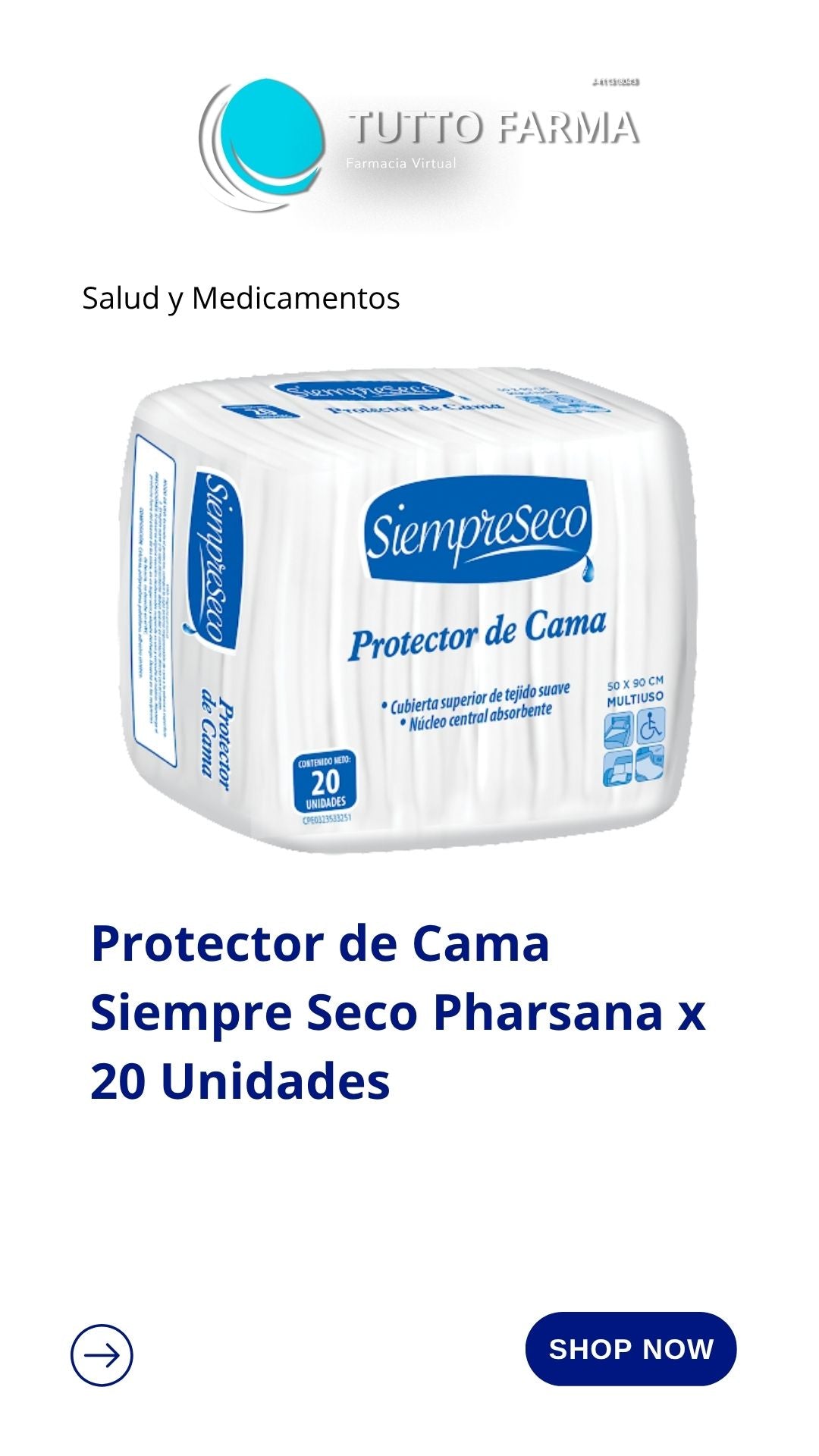 SIEMPRE SECO PROT CAMA 20 X UD