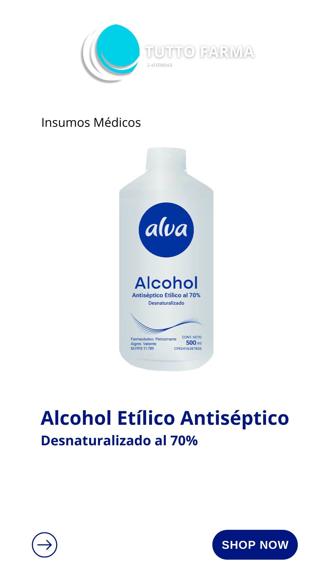 ALCOHOL ANT ALVA 70% X500 ML