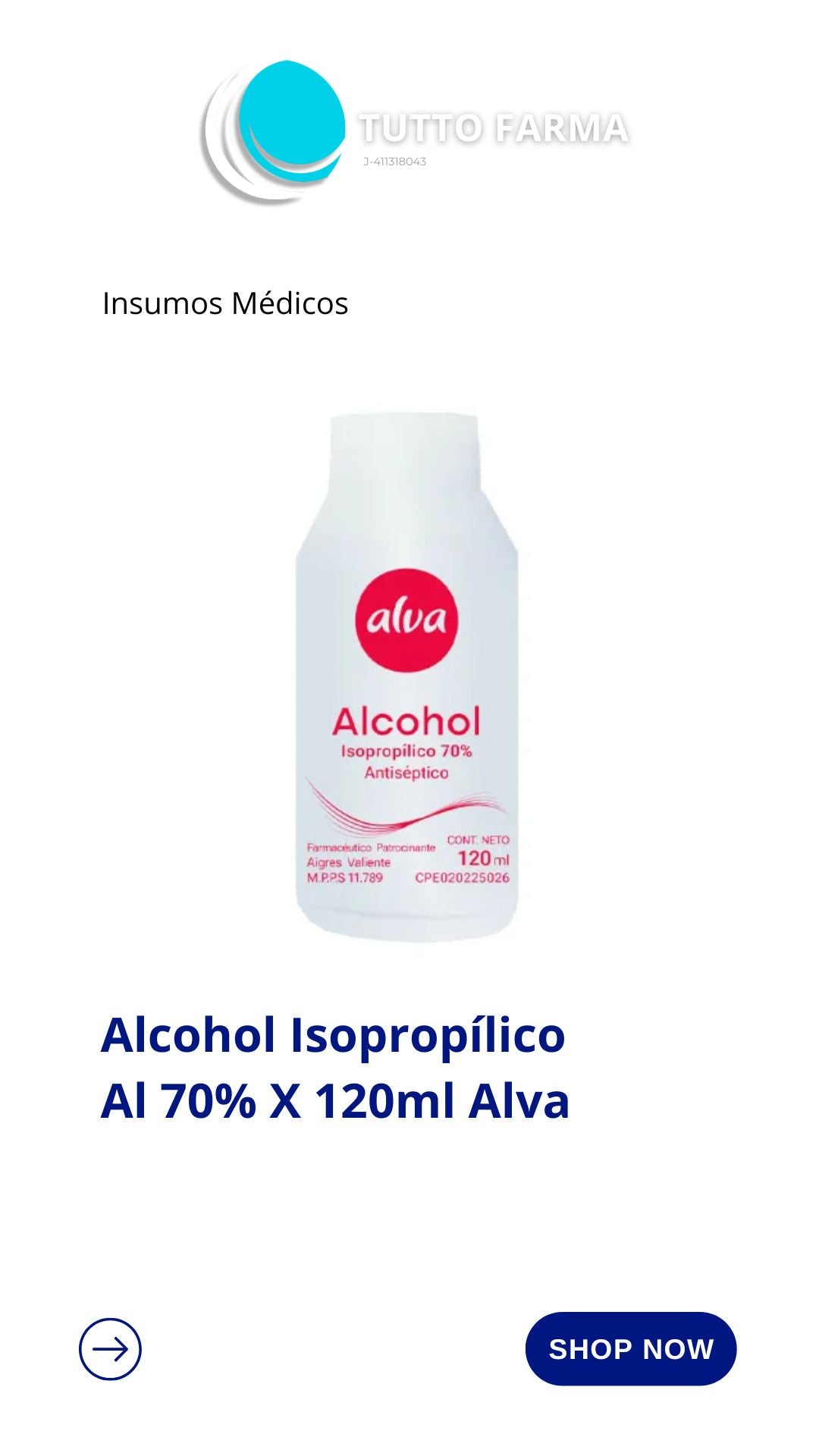 ALCOHOL ISOPROP ALVA X 120 ML