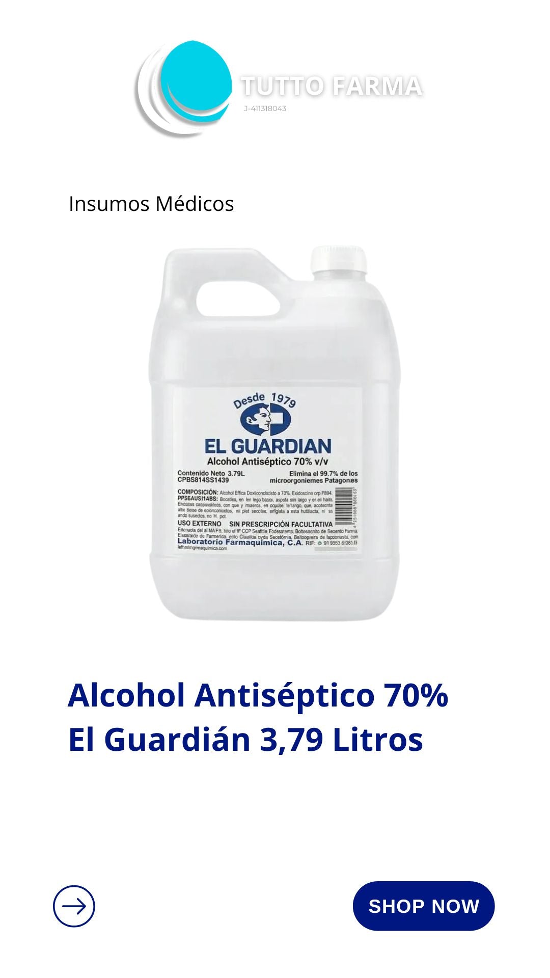 ALCOHOL GUAR AS70% 3.79 L