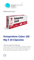 KETOPROFENO CALOX X100 X10 COMP