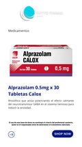 ALPRAZOLAM 0.5 MG X 30 COMPRIMIDOS CALOX
