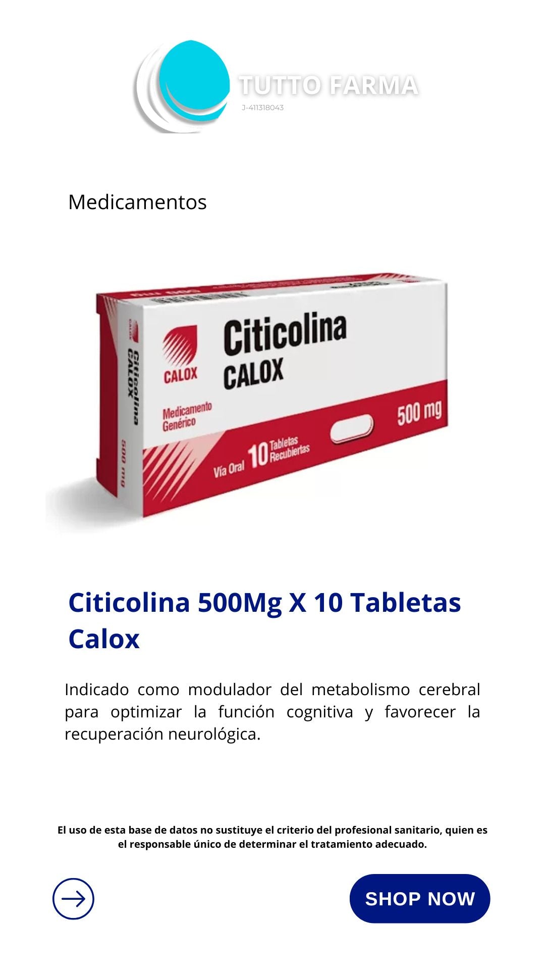 CITICOLINA +MK 500MG X 10TAB (E)