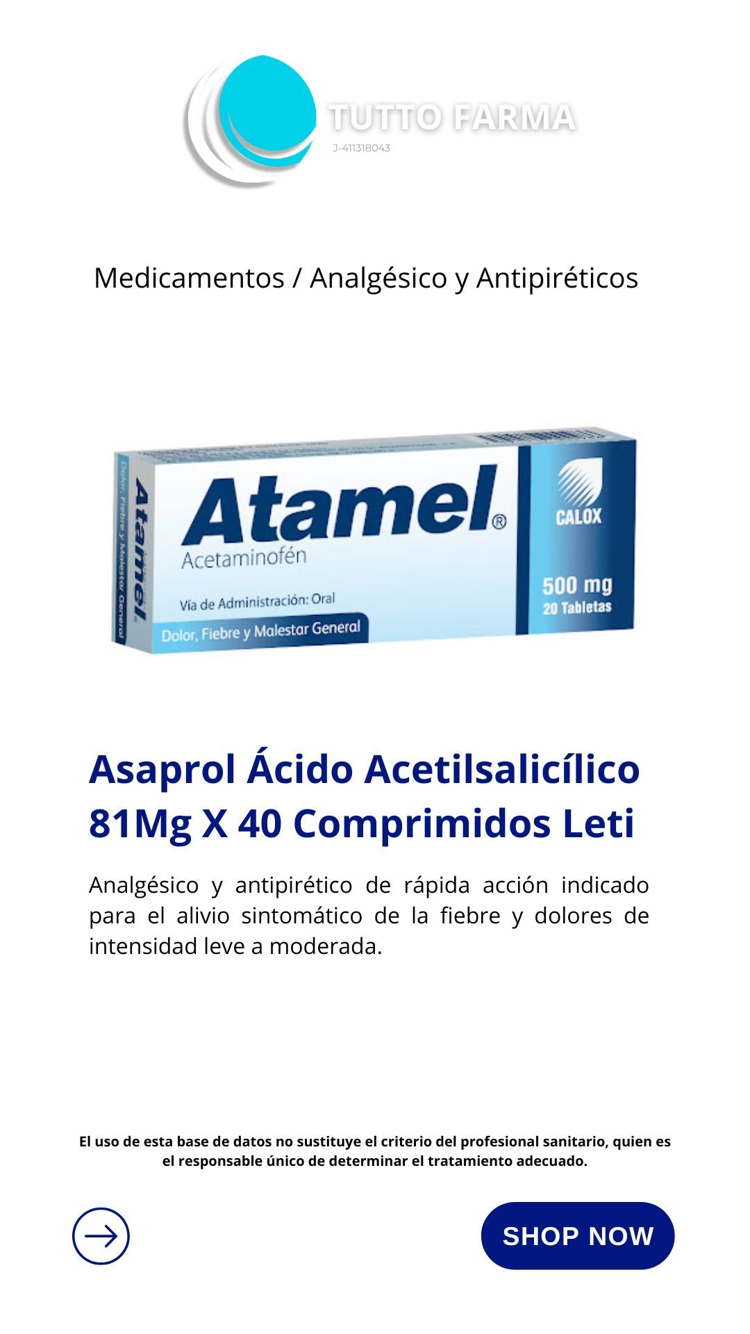 ATAMEL 500MG X 20 TAB-CALOX