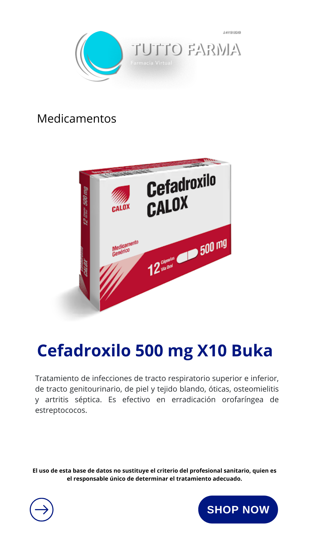 CEFADROXILO + MK 500MG X12 COMP. (E)