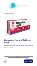 ALPRAZOLAM 1 MG X 30 COMP. CALOX