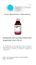 CEFADROXILO +MK 250MG/5ML SUSPENSIÓN 60ML