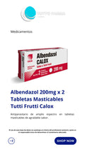 ALBENDAZOL 200MG X 6 COMPRIMIDOS SABOR TUTTI FRUTTI CALOX