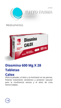 DIOSMINA 600G X 14 TABLETAS CALOX TA(E)