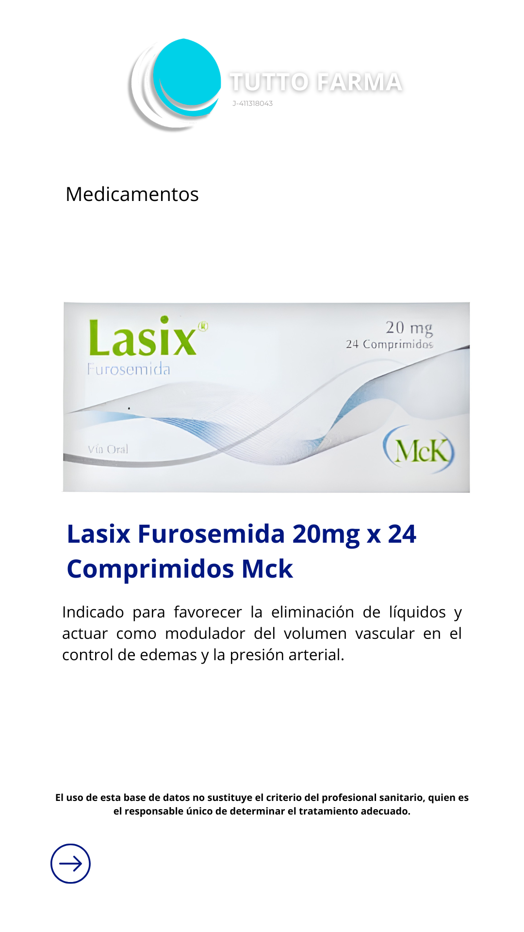 LASIX 20MG X 24COMP