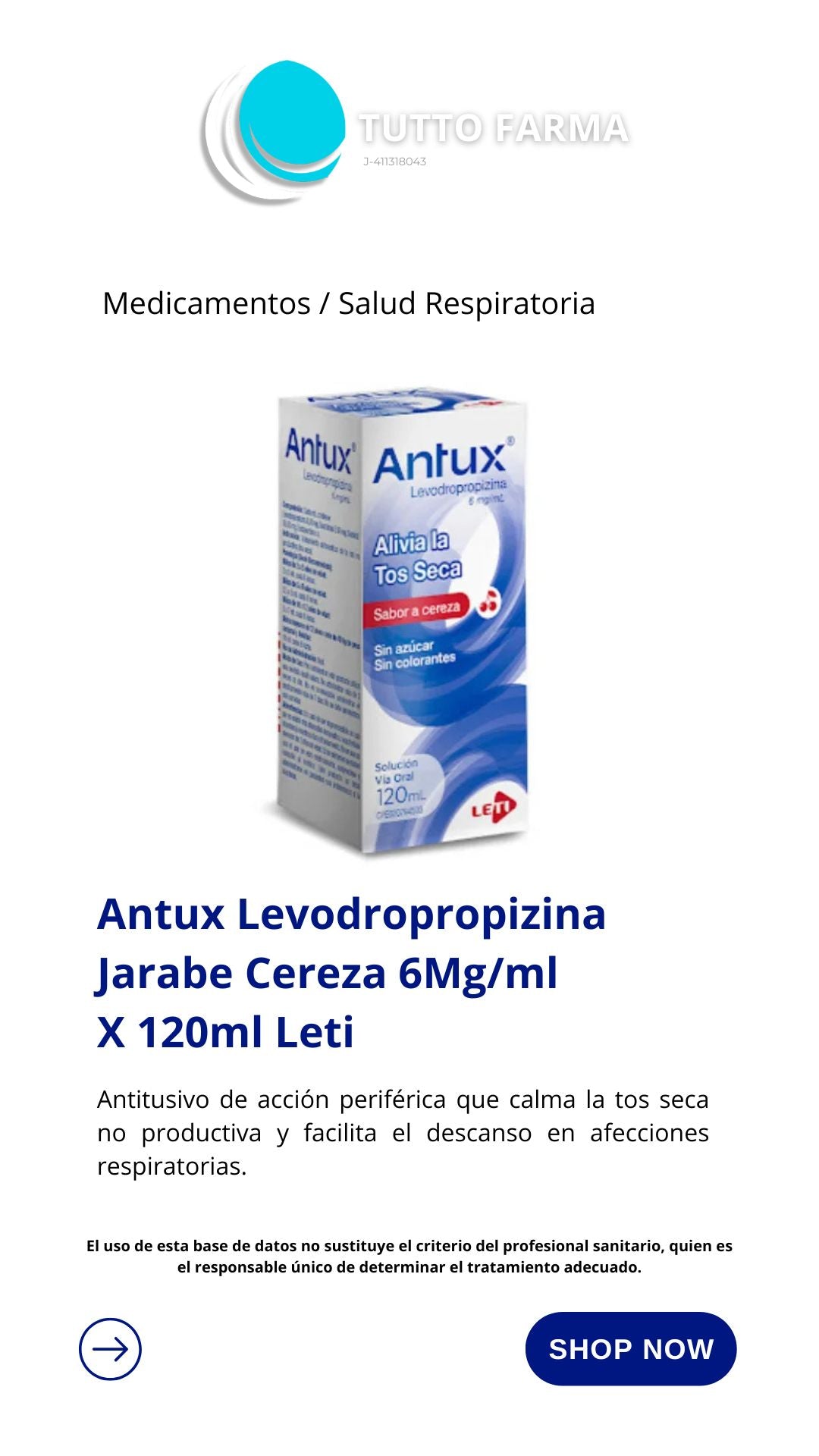 ANTUX 6MG/ML SOL ORAL X120ML LETI
