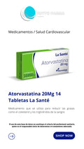 ATORVASTATINA 20MG X 14 LA SANTE