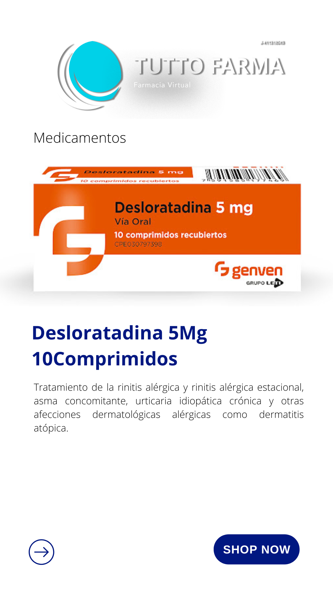 DESLORATADINA 5MG X10 TA (E)