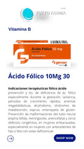 ÁCIDO FÓLICO 10 MG X 30 COMP GENVEN