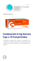 CANDESARTÁN 8MG X 10 COMP (GENVEN)