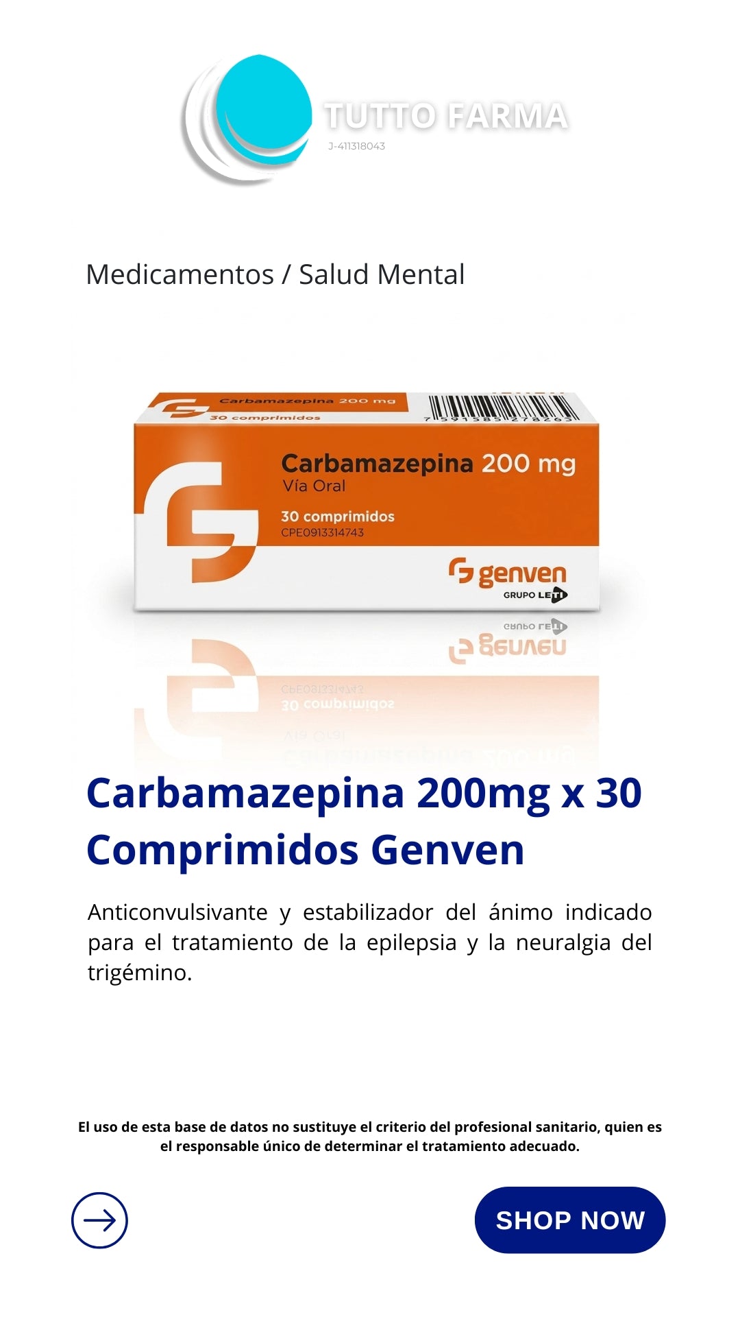CARBAMAZEPINA GN 200MGX 30CO (E)