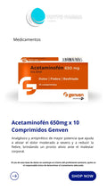 ACETAMINOFEN GENVEN 650MG X 10