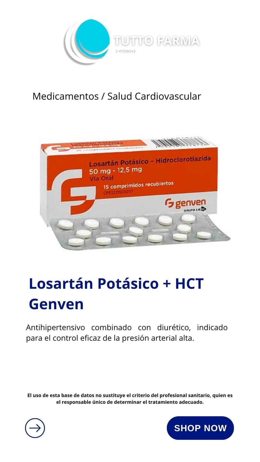 LOSARTÁN P.H GNSO/12.5 X 15CO (E