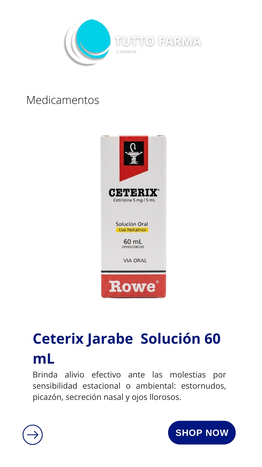 CETERIX (CETERIZINA) 5MG/5ML 60ML RW(E)