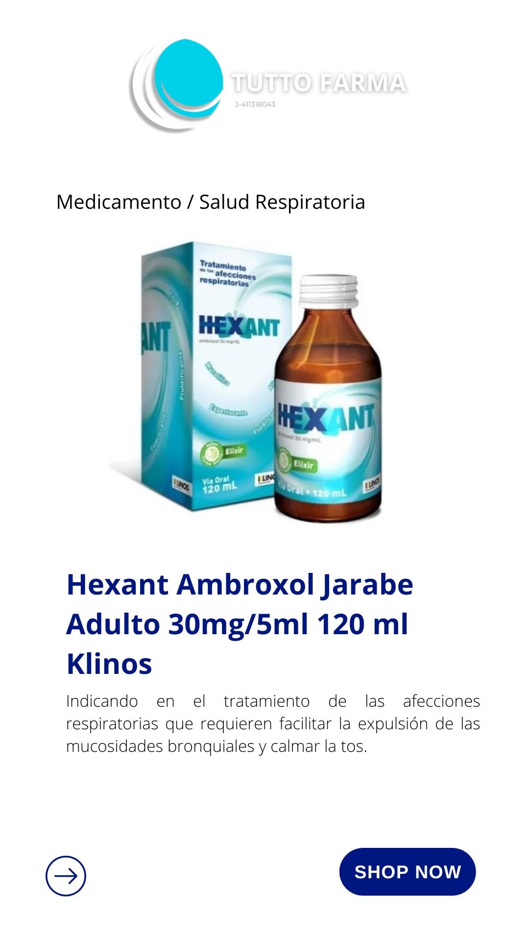HEXANT 30MG SOL. ORAL 120ML