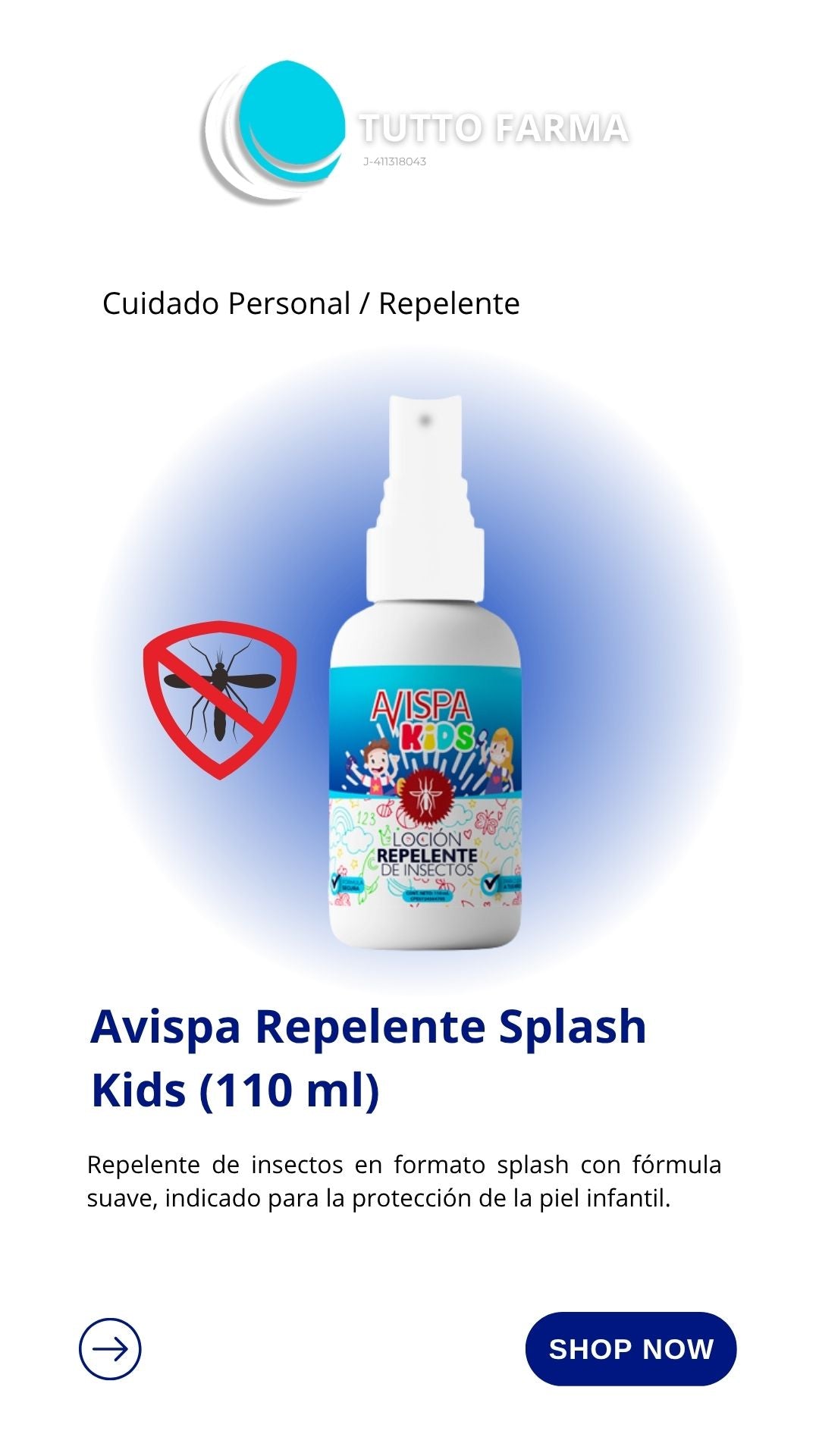 AVISPA KIDS REPEL SPLAS 110ML