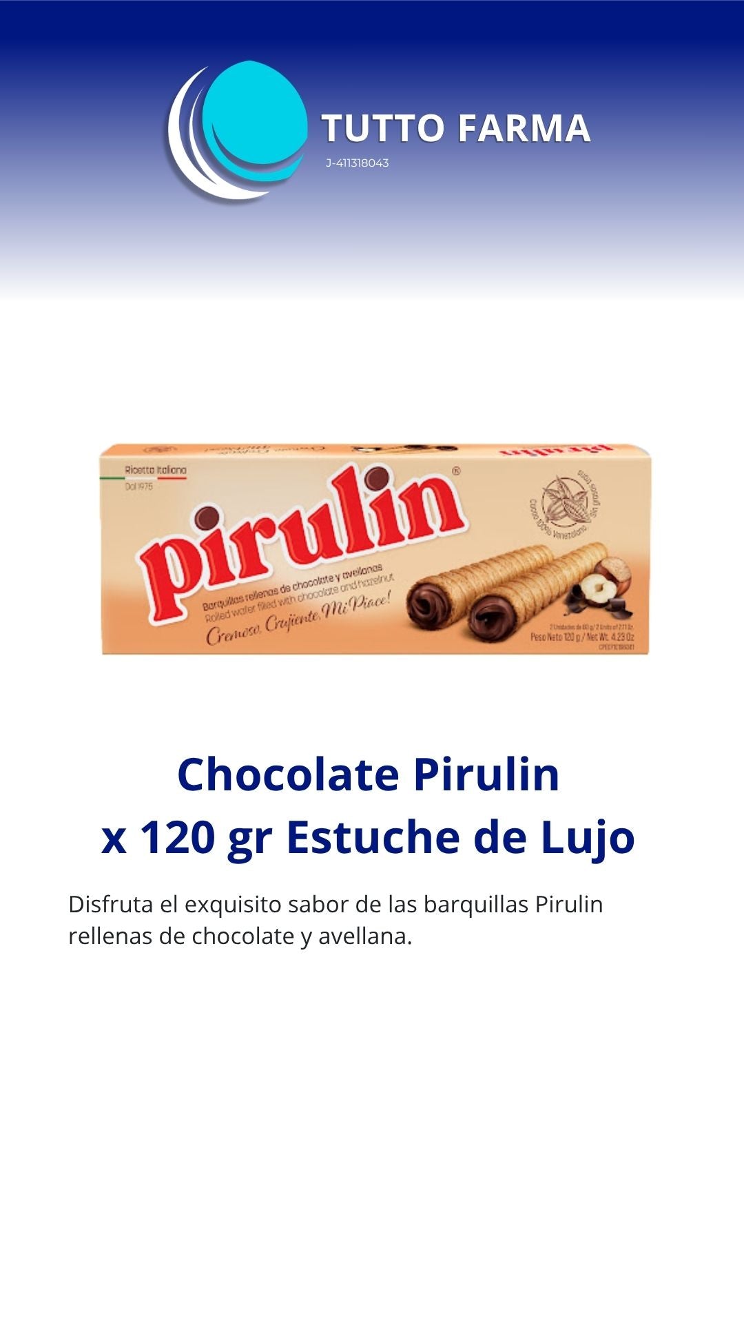 PIRULÍN CHOCO ESTUCHE 120G