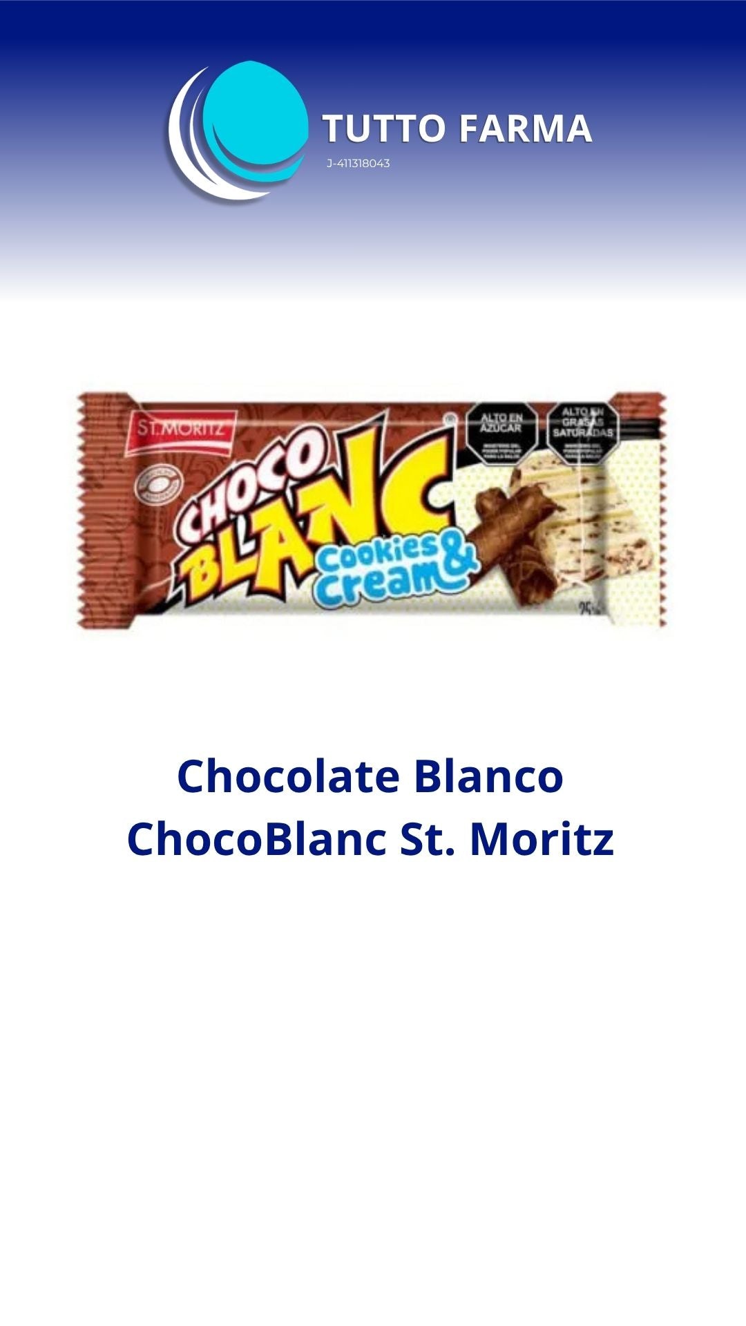 CHOCO BLANC COOK-CRE X 12 UNIDADES