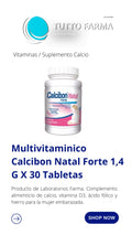 CALCIBON NATAL FORTE TAB REC X 30 (CALCIO-VITAMINA D3-ÁCIDO FÓLICO-HIERRO)