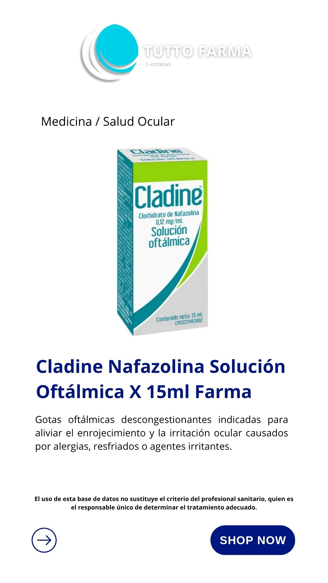 CLADINE 0.12 MG-ML SOLUCION OFTALMICA
