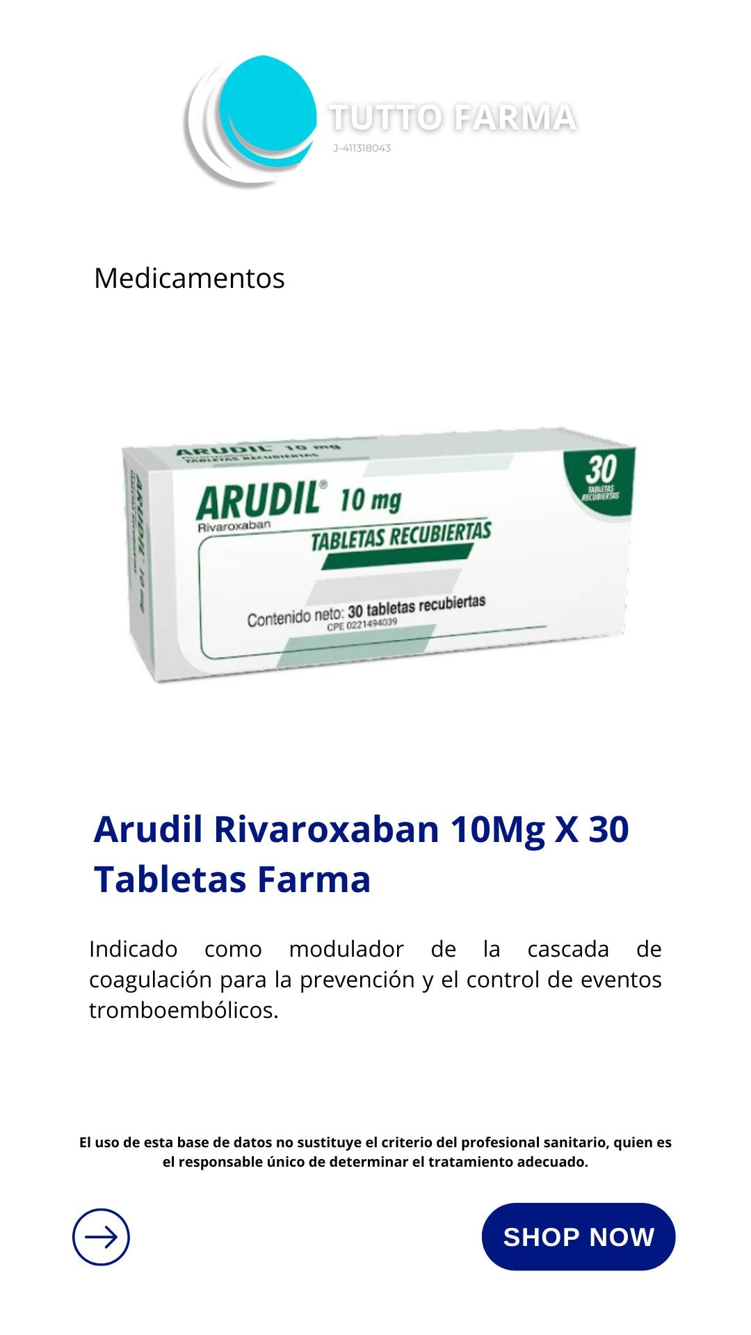ARUDIL 10MG X 30 COMP. (E)