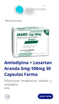 ARANDA 5 /100 MG X 30 CÁPSULAS (AMLODIPINO-LOSARTÁN POTÁSICO)