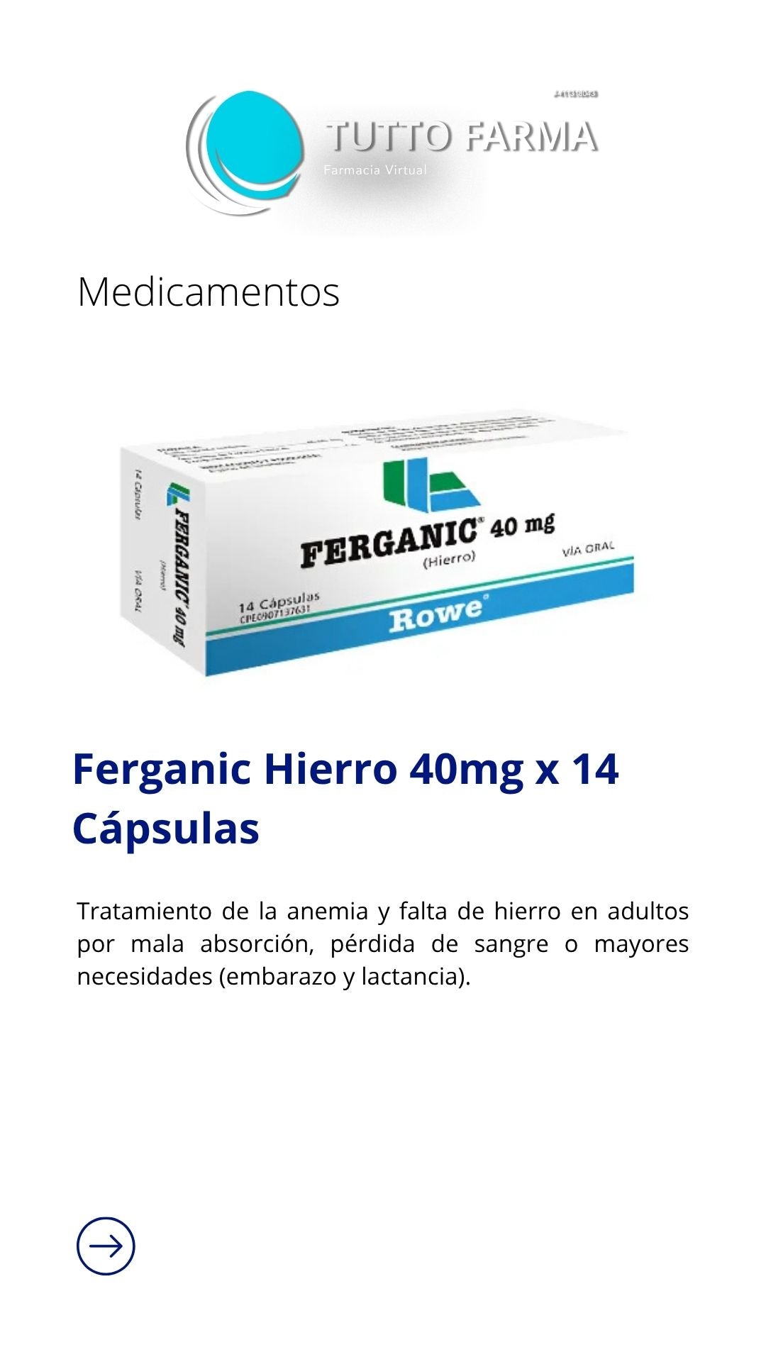 FERGANIC 40MG X 14 CÁPSULAS