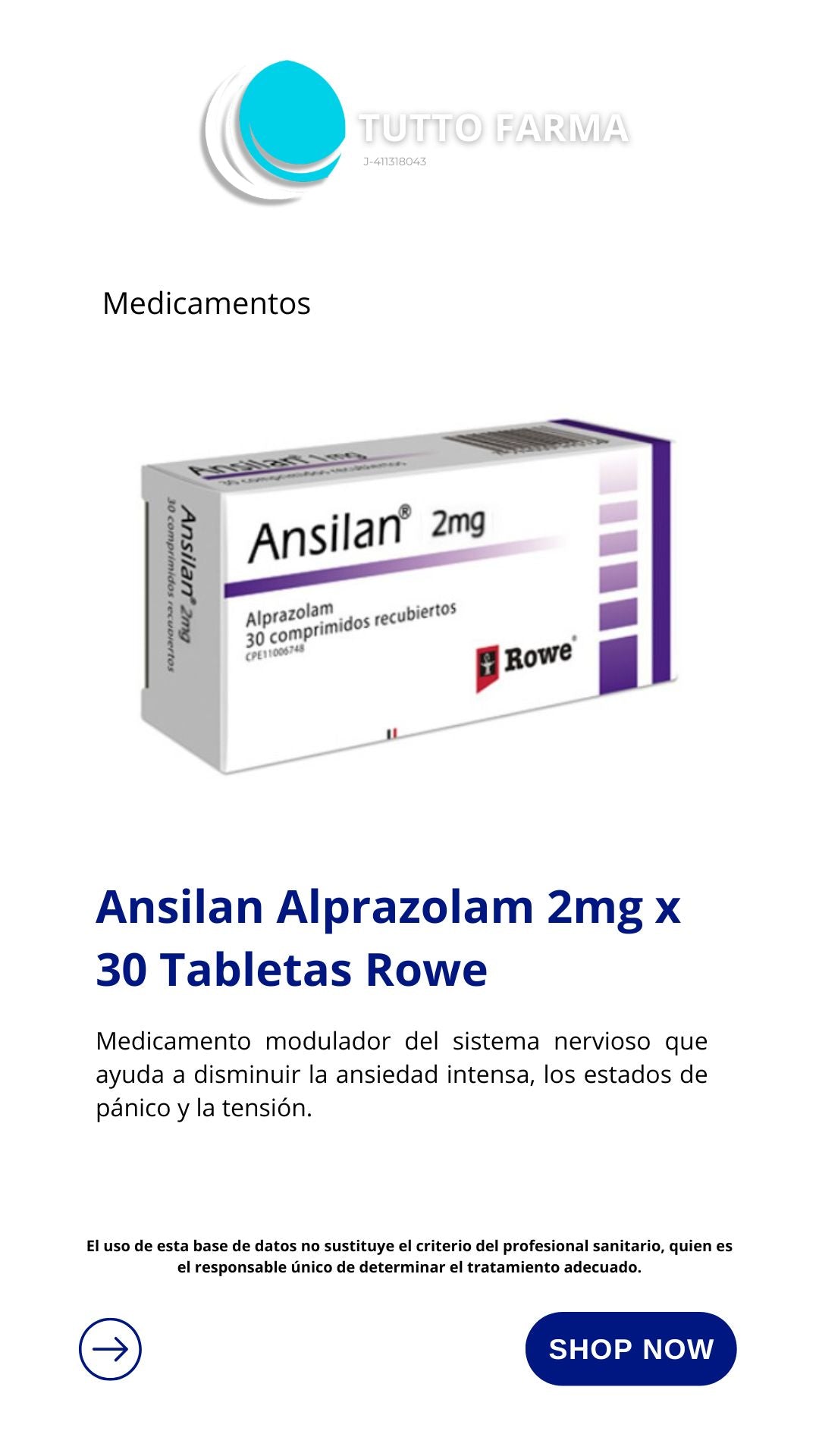 ANSILAN 2MG X30 COMPR