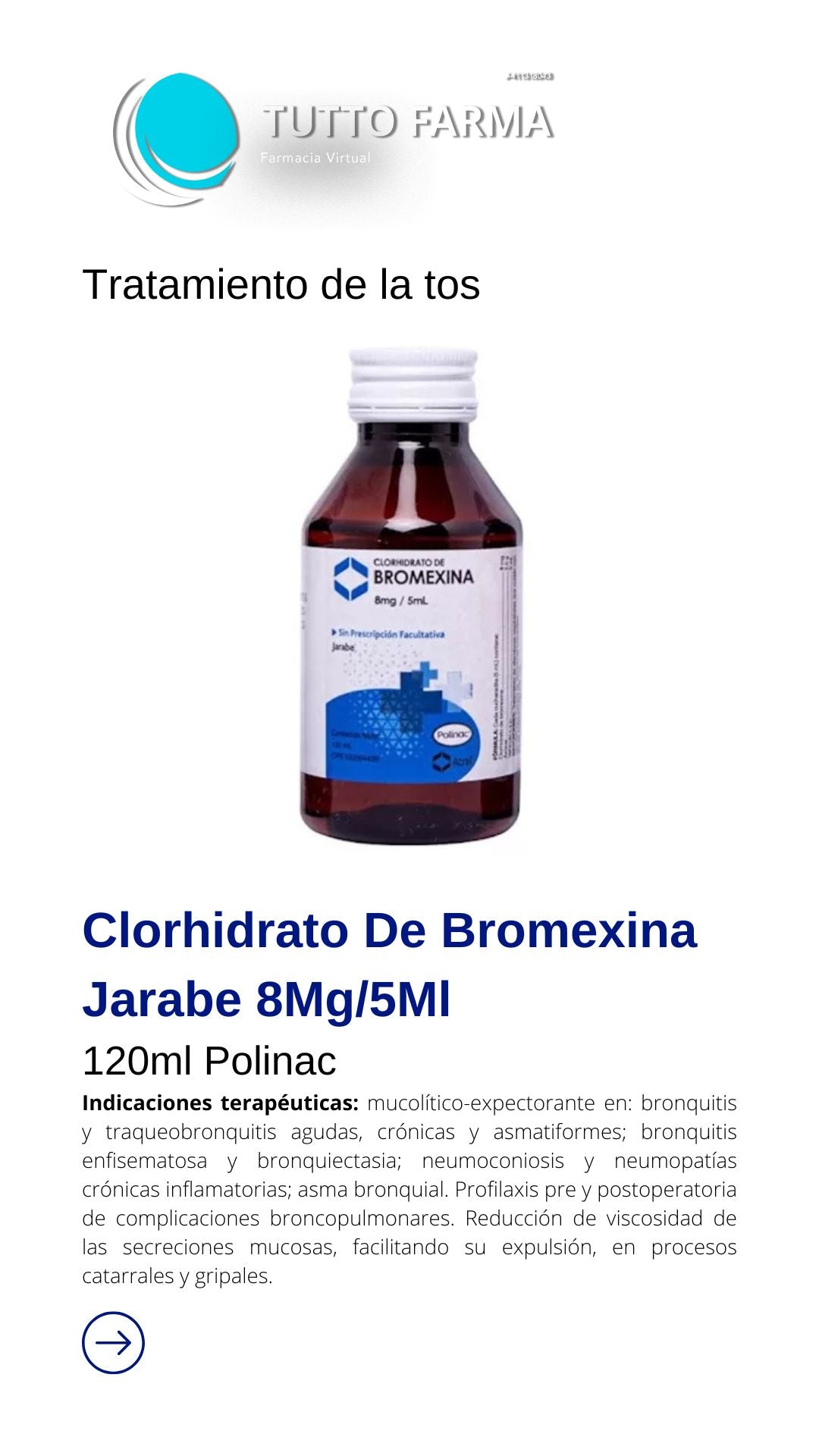 BROMEXINA PN 8MG JARABE 10ML