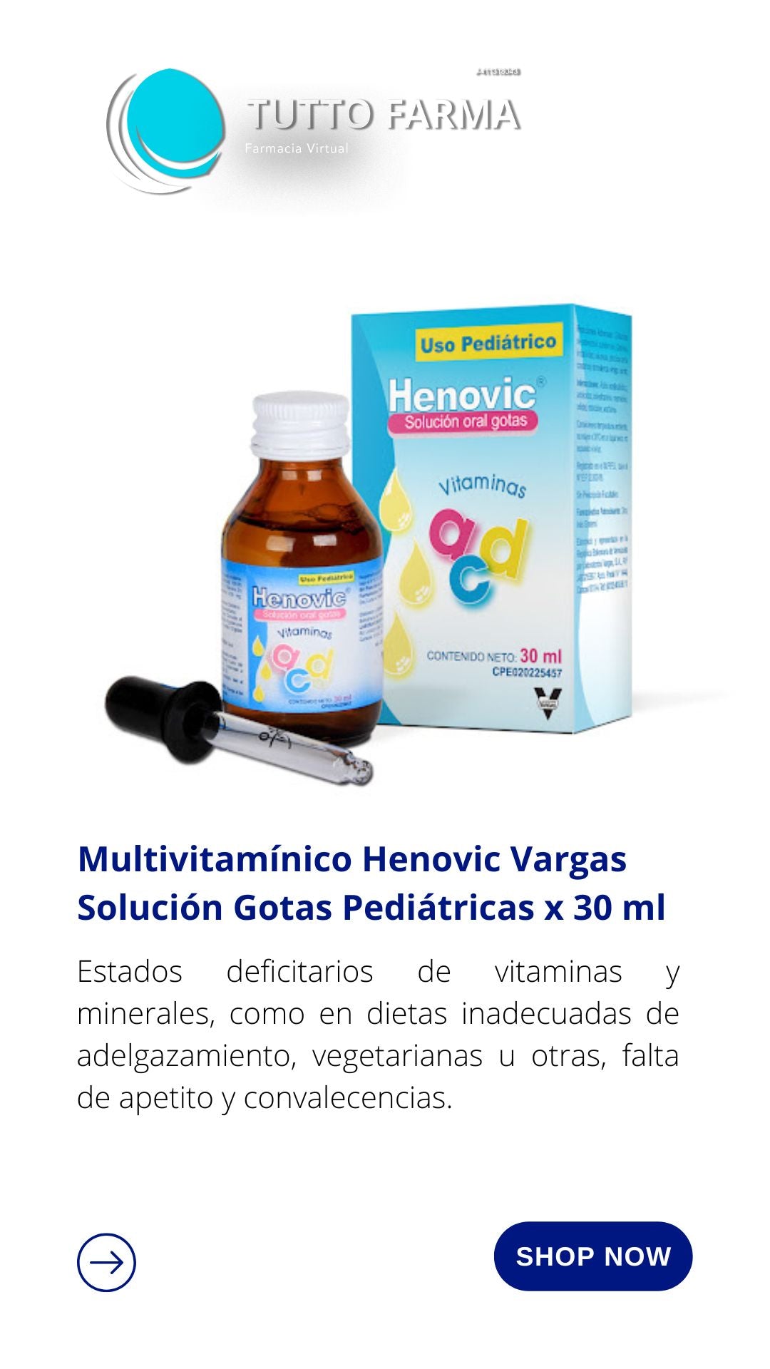 HENOVIC X 30 ML GOTAS PED