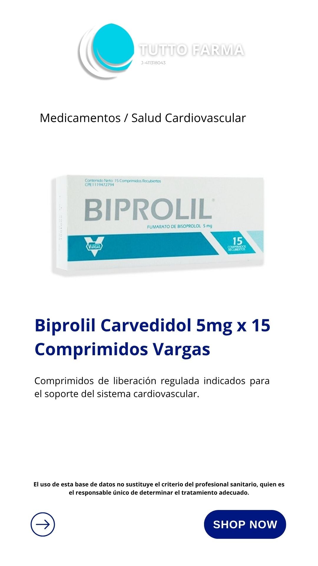 BIPROLIL 5MG X 15 COMP.(BISOPROLOL)
