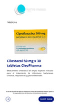 CIPROFLOXACINA 500 MG X 6 COMPRIMIDOS ANTIBIOTICO