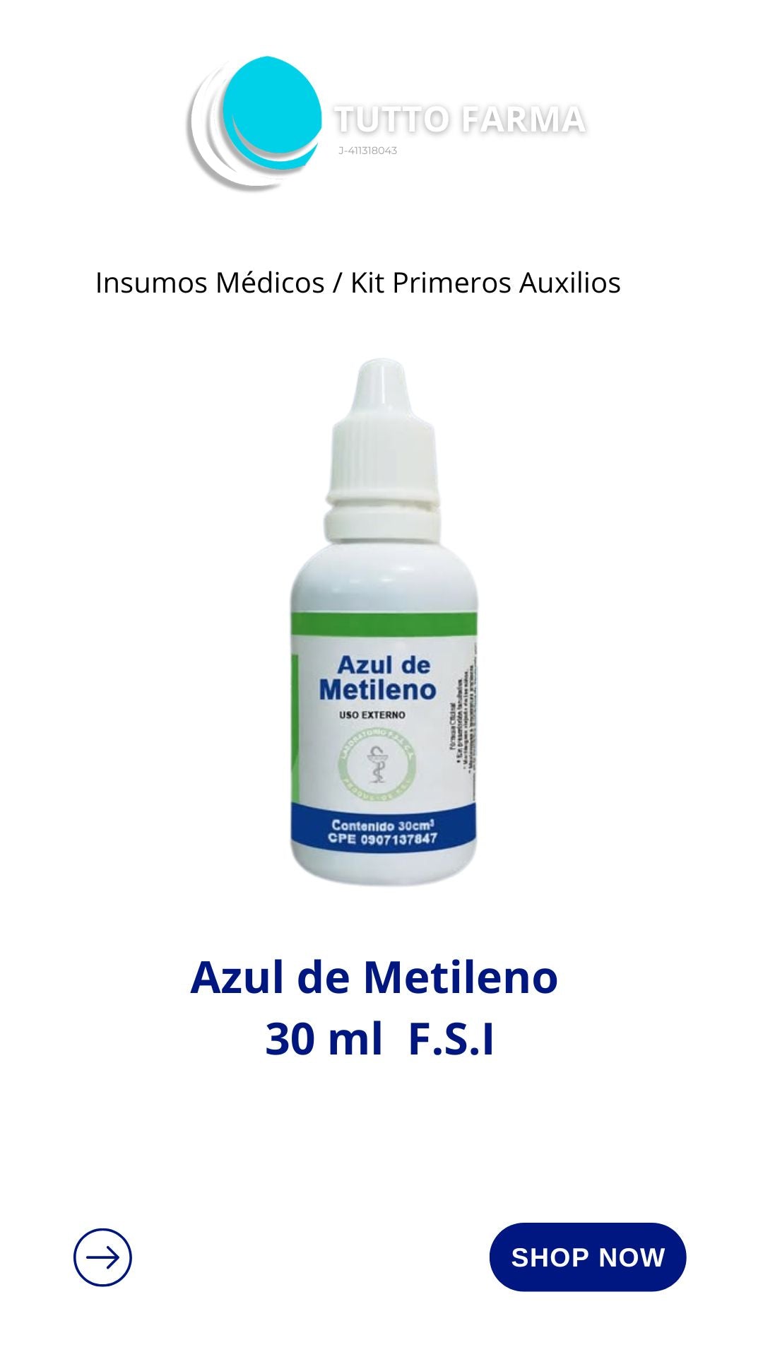 AZUL DE METILENO 5MG X30 COMPRIMIDOS (E)