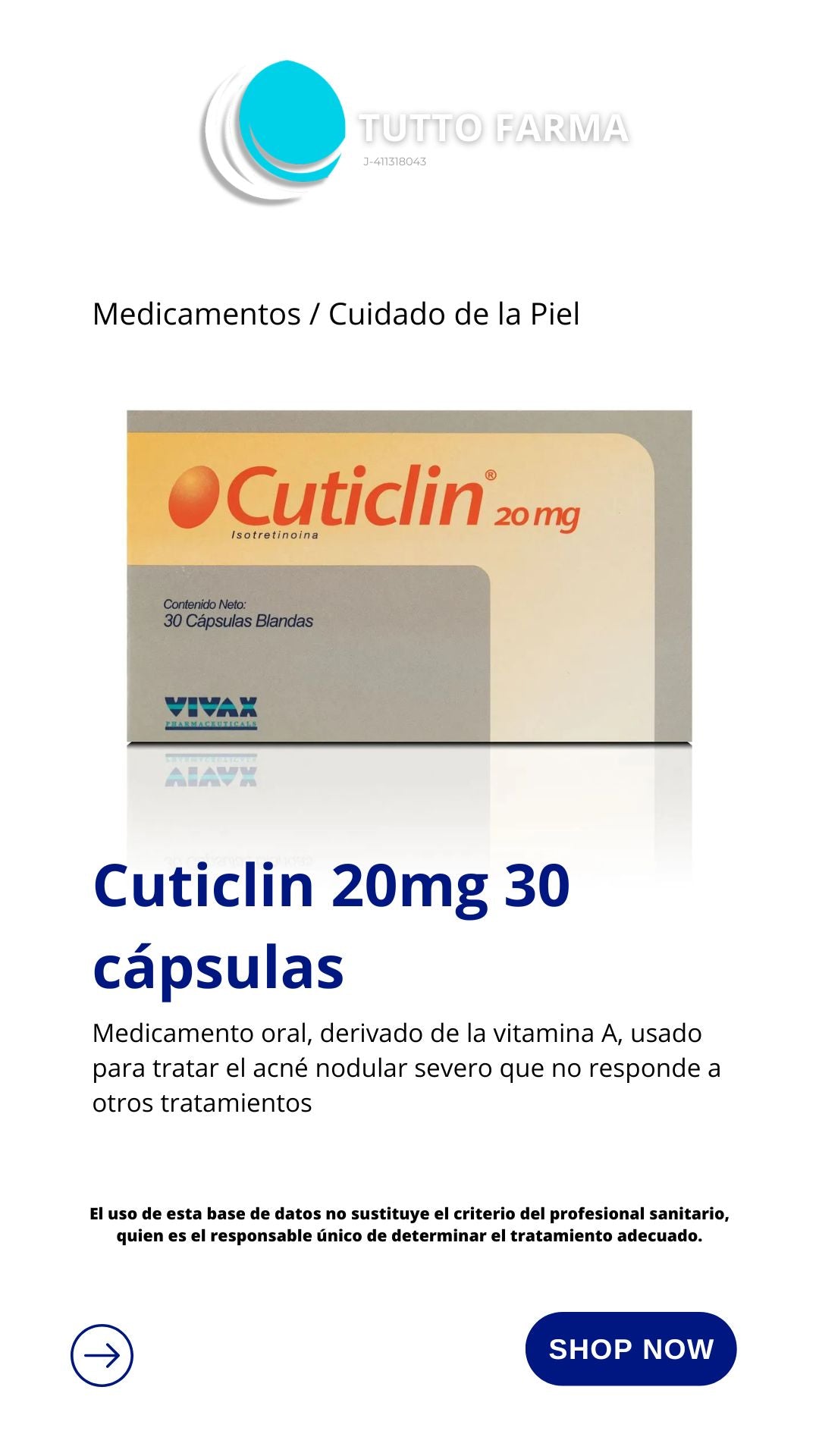 CUTICLIN 20MG X 30CAP (E)