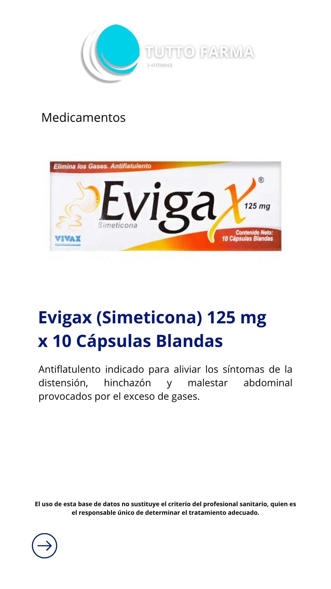 EVIGAX 125MGX10 CÁP VIVAC