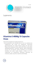 VITAMINA E 400MG X15 CÁPSULAS (VIVAX)