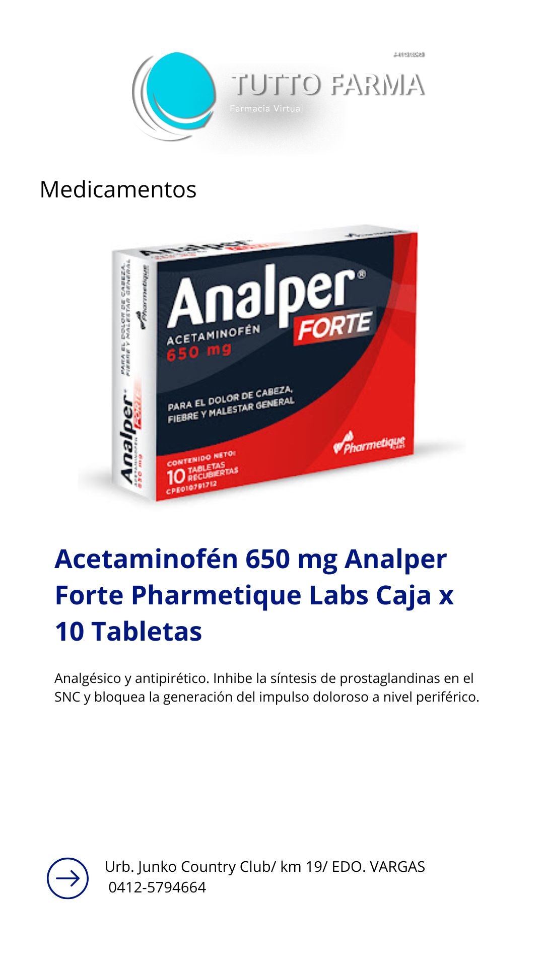 ANALPER FORTE 650MG X 10COMP